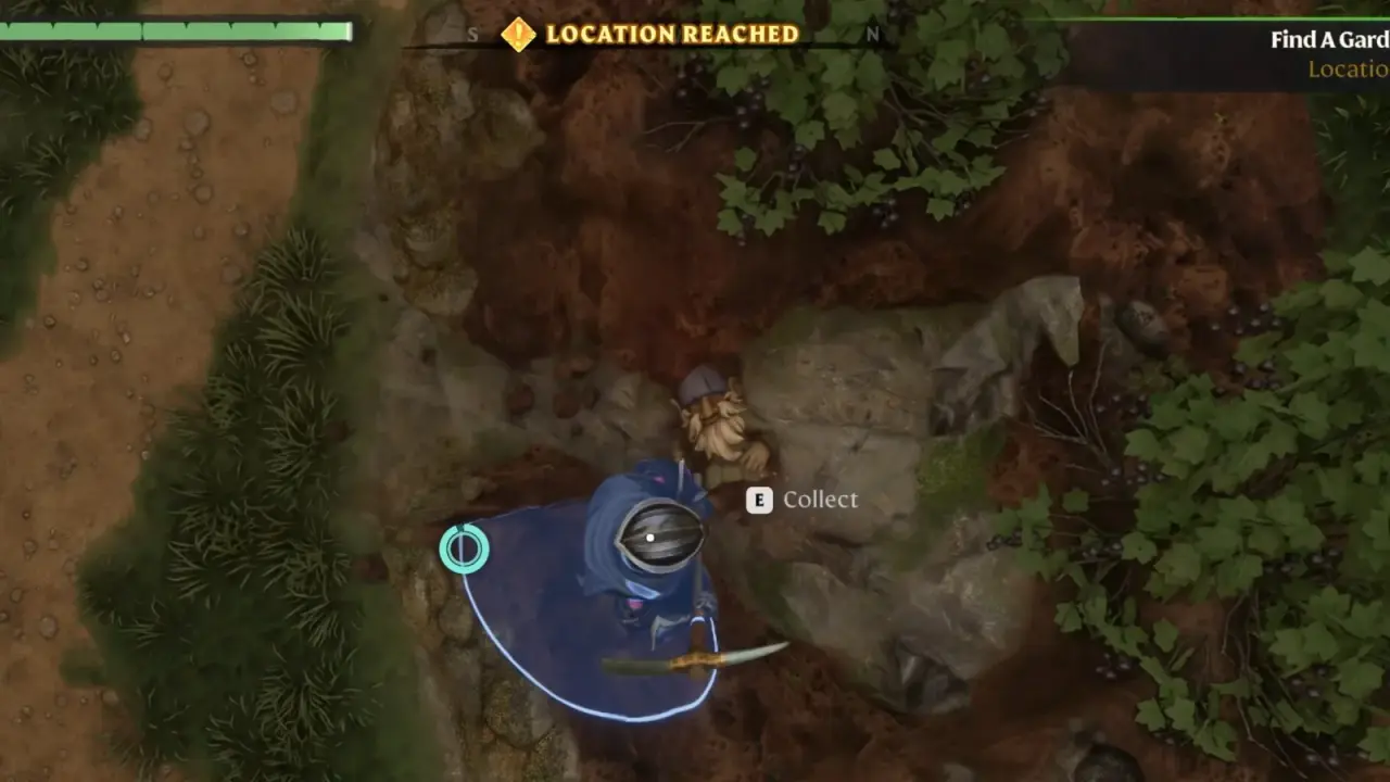 Garden Gnome uncovered beneath the field rubble