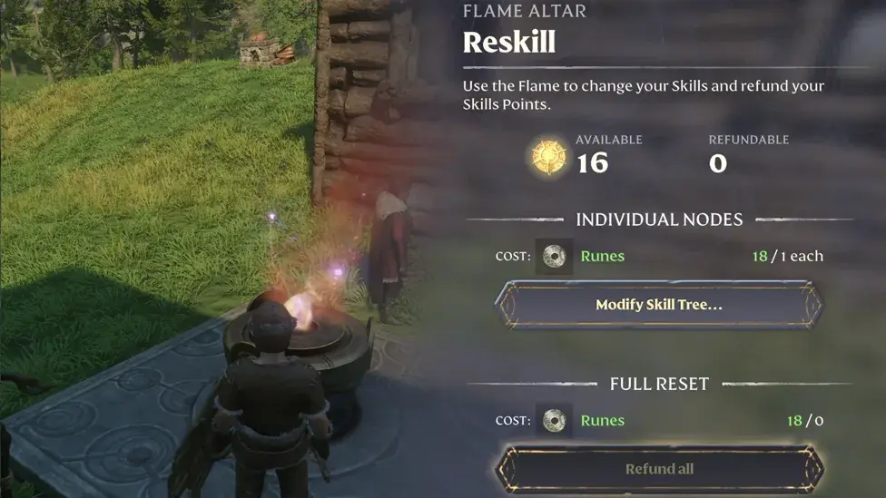 Flame Altar interaction and reset option